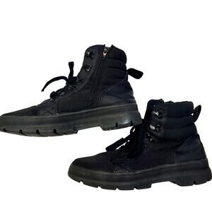 Sugar Women’s Brooks Combat Boots Black Size 10M Used Side Zip Lug Sole